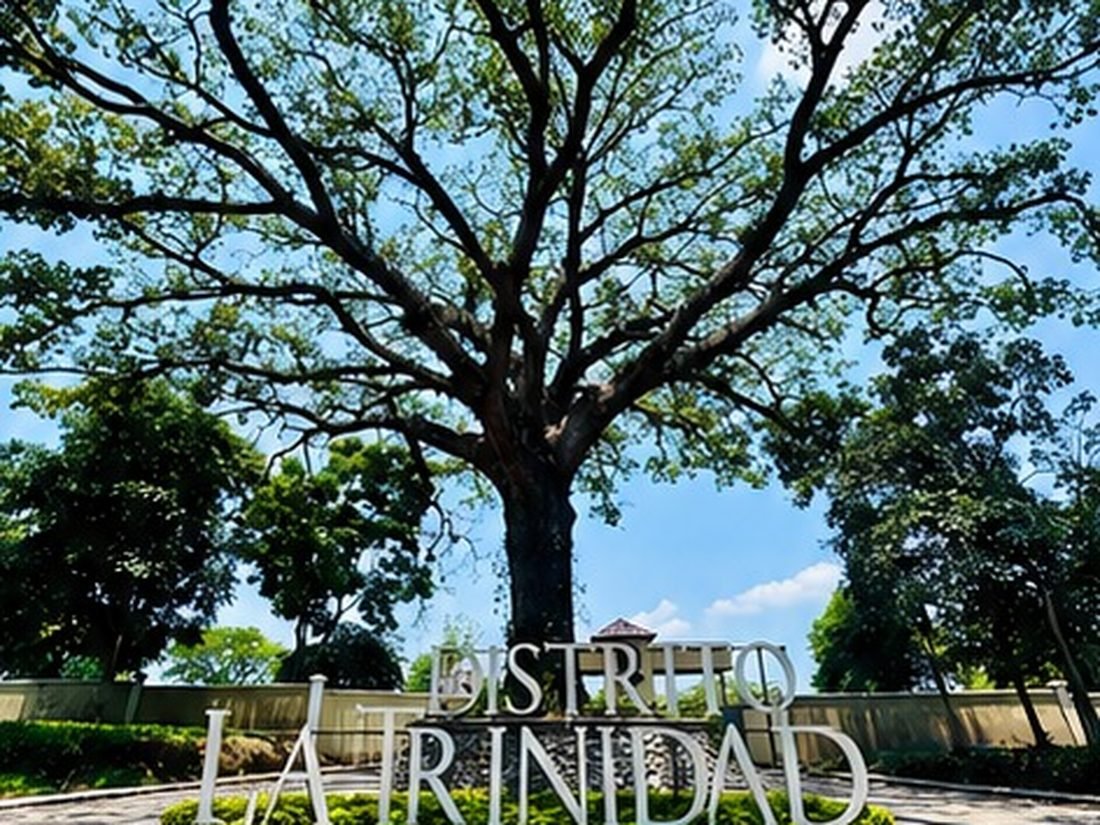 Monumento de entrada del Distrito La Trinidad, en Retalhuleu